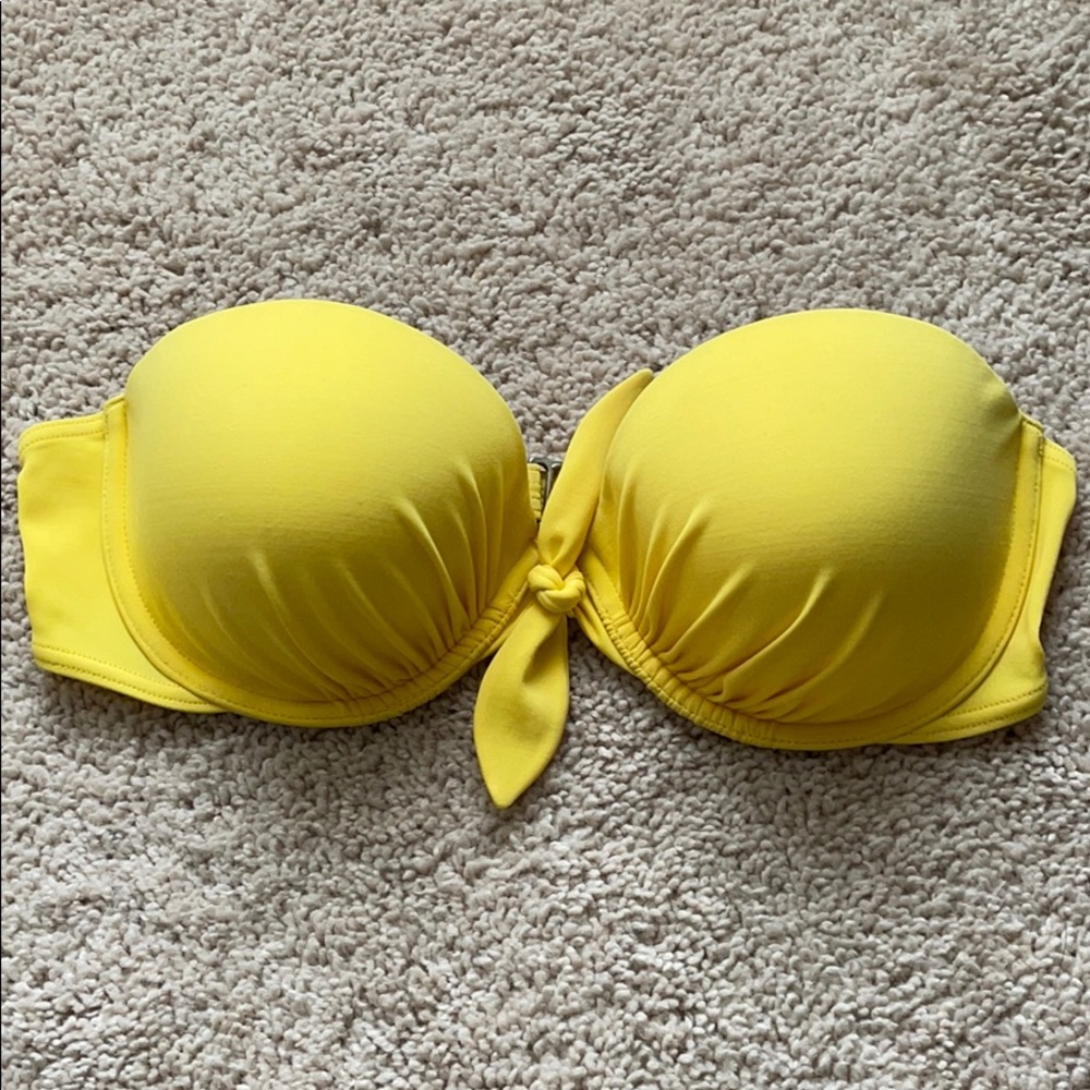 VS Strapless Yellow Bikini Top